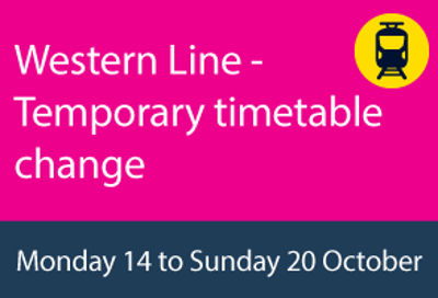 Western Line Temporary Timetable Change